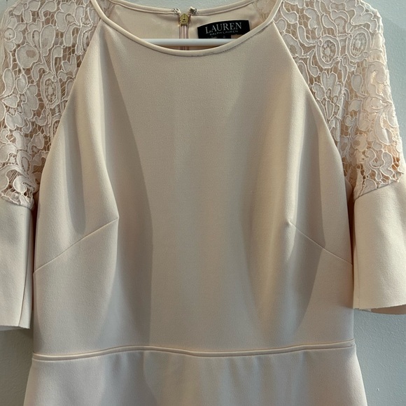 RALPH LAUREN Women Blush Pink Bell Ruffle Sleeve Evening Dress Size 6 AUTHENTIC - Picture 5 of 9